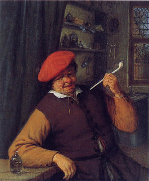 An Apothecary Smoking in an Interior by Adriae...