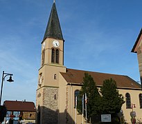 L'église catholique Saint-Maurice d'Artolsheim...