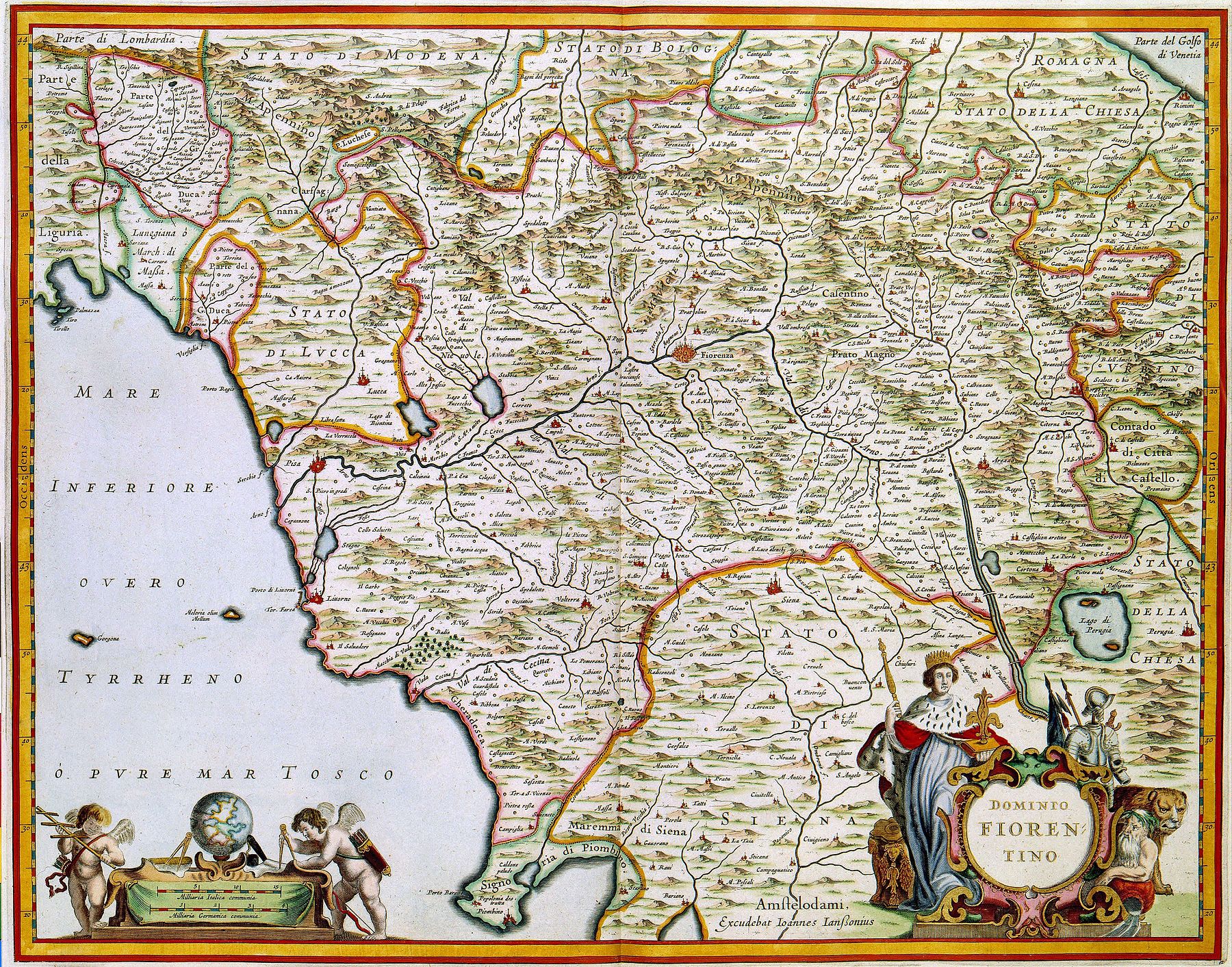 Lunigiana e marchesato di Massa (Jan Janssonius, 1635)
