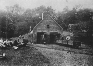 Belgrave engine shed, Eaton Hall Railway, Plate XI (Minimum Gauge Railways).png