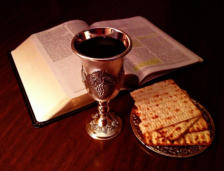 File:Bible and Lord's Cup and Bread.JPG