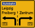 Bild 54 b Vorwegweiser vor Straßenkreuzungen und -abzweigungen