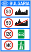 Speed limits, Bulgaria