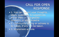 Call for official responses regarding the workshop.