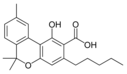 Kemia strukturo de canabinola acido A.