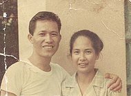 Captain Nieves Fernandez, a Filipina school teacher who led the resistance in Tacloban, Leyte, Philippines with her husband in a photograph from 1944 CaptainNievesFernandez.jpg