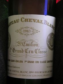 Cheval Blanc, a Premier grands cru classÃ© A wine.