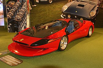 Ferrari Testa d’Oro, 1989 von Colani umgebaut, hält in seiner Kategorie den Weltrekord von 351 km/h[135]