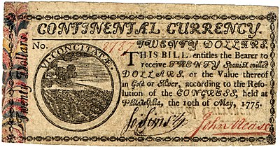 Continental Currency $20 banknote obverse (May 10, 1775).jpg