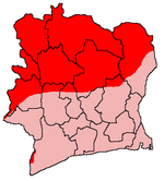 Le territoire controlé par les rebelles en mai 2005.