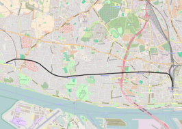 Spoorlijn Hamburg-Altona - Hamburg-Blankenese op de kaart