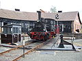 89 6024 des Deut­schen Dampf­lo­ko­mo­tiv-Mu­seums auf der Seg­ment­dreh­schei­be in Neuen­markt-Wirs­berg