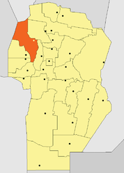 Dipartimento di Cruz del Eje – Mappa