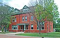 A large brick building