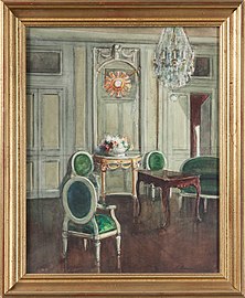 Intérieur bourgeois (vers 1920).