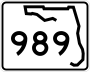 State Road 989 marker