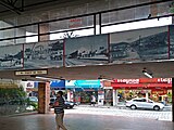 Historic photos at the Bus Terminal, including the Calado Station (third image from left to right).