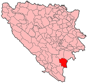 Položaj općine Gacko u Bosni i Hercegovini