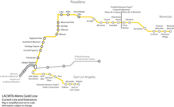 Gold Line Map (Estonteco) de la Los-Anĝeleso Distrikta Metroo System.png