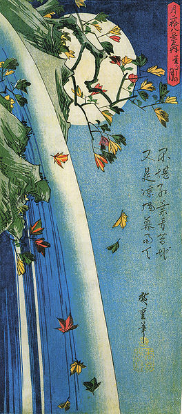 File:Hiroshige, The moon over a waterfall.jpg