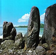 Granitowe skały na Anse Royale (Mahé).