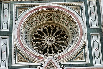 Roosvenster van de Santa Maria del Fiore in Florence