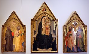 Pseudo Ambrogio di Baldese, Madonna col Bambino, donatori e santi