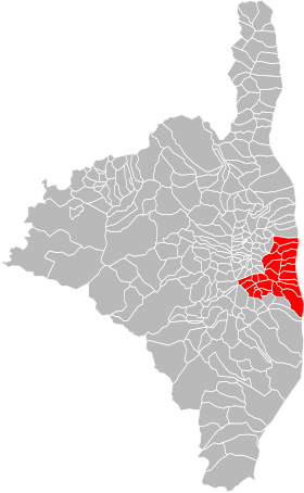 Localisation de Communauté de communes de la Costa VerdeCumunità di è cumune di Costa Verde