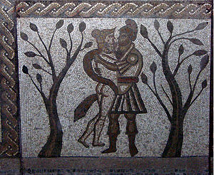 Roman Mosaic (part), found at Low Ham (Somerset)