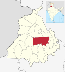 Distretto di Ludhiana – Mappa