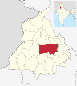 Vị trí của Huyện Ludhiana