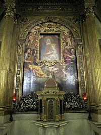 Мадонна дель грацие (с. Джованни вальдарно), int 08 antico tabernacolo e angeli di giulio parigi.JPG