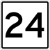 State Route 24 marker