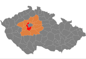 موقعیت ناحیهٔ پراگ-غرب در نقشه