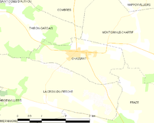 Carte de la commune de Chassant.