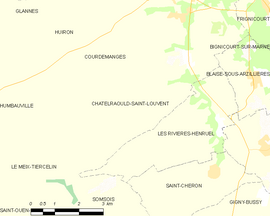 Mapa obce Châtelraould-Saint-Louvent