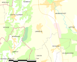 Mapa obce Larreule