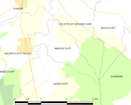 Mapa obce Maroncourt