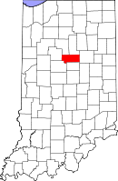 ハワード郡の位置を示したインディアナ州の地図