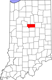 Map of Indijana highlighting Howard County