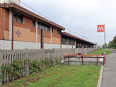 De toegang bij het P&R-terrein