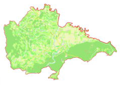 Mapa konturowa gminy Bistrica ob Sotli, blisko centrum na dole znajduje się punkt z opisem „Zagaj”