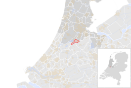 Locatie van de gemeente Uithoorn (gemeentegrenzen CBS 2016)