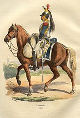 Cheval et Cavaliers dans CHEVAL 164px-Napoleon_Cuirassier_in_1809_by_Bellange