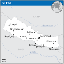 Location of Nepal