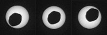 Annular eclipse of the Sun by Phobos as viewed by the Mars Curiosity rover (20 August 2013). PIA17356-MarsCuriosityRover-EclipseOfSunByPhobos.jpg