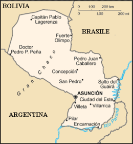 Paraguay - Mappa