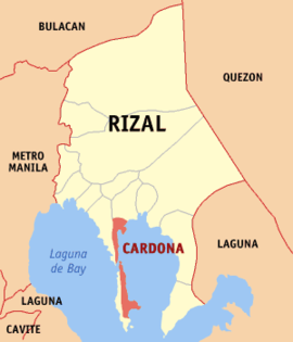 Cardona na Rizal Coordenadas : 14°29'10"N, 121°13'44"E