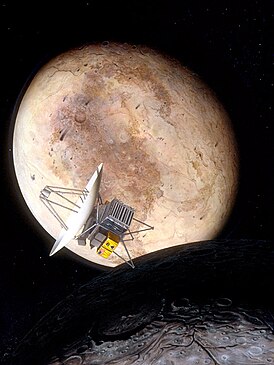 Аппарат Pluto Fast Flyby у Плутона в представлении художника