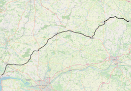 Spoorlijn Sablé - Montoir-de-Bretagne op de kaart